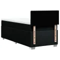 cadre de lit et matelas Noir 80x200 cm Tissu