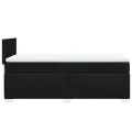 cadre de lit et matelas Noir 80x200 cm Tissu