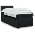 cadre de lit et matelas Noir 80x200 cm Tissu