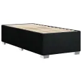 cadre de lit et matelas Noir 80x200 cm Tissu