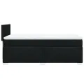 cadre de lit et matelas Noir 80x200 cm Tissu