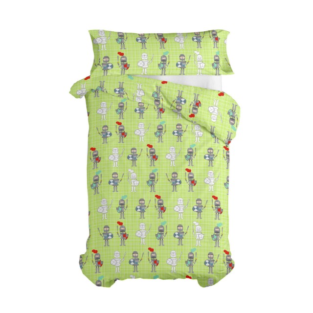Parure de couette HappyFriday Mr Fox Knight Multicouleur Lit 1 persone