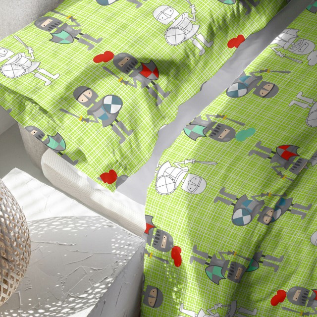 Duvet cover set HappyFriday Mr Fox Knight Multicolour Single 2 Pieces