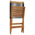 Chaises de jardin pliantes lot de 6 noir bois d'acacia massif