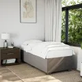 Cadre de lit sans matelas taupe 80x200 cm tissu