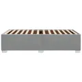 Cadre de lit sans matelas gris clair 100x200 cm tissu
