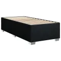 Cadre de lit sans matelas noir 100x200 cm tissu