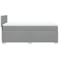 cadre de lit avec matelas Gris clair 100x200cm Tissu