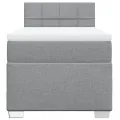 cadre de lit avec matelas Gris clair 100x200cm Tissu