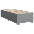 cadre de lit avec matelas Gris clair 100x200cm Tissu