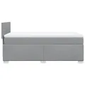 cadre de lit avec matelas Gris clair 100x200cm Tissu