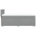 cadre de lit avec matelas Gris clair 100x200cm Tissu
