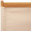 Chaises de jardin pliantes lot de 8 beige tissu et bois massif