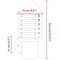 Appliques murales d'extérieur 2pcs argenté acier inoxydable
