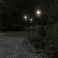Lampadaire d'extérieur noir 100 cm acier inoxydable