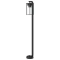 Lampadaire d'extérieur noir 100 cm acier inoxydable
