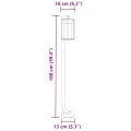 Lampadaire d'extérieur noir 100 cm acier inoxydable