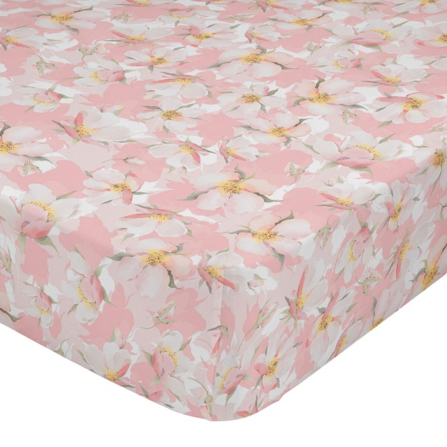 Verstelbaar onderlaken HappyFriday Spring blossom Multicolour 180 x 20