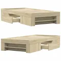 Cadre de lit sans matelas chêne sonoma 90x200 cm