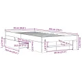 Cadre de lit sans matelas chêne sonoma 90x200 cm