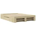 Cadre de lit sans matelas chêne sonoma 120x200 cm