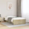 Cadre de lit sans matelas chêne sonoma 90x190 cm