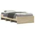 Cadre de lit sans matelas chêne sonoma 90x190 cm