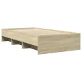 Cadre de lit sans matelas chêne sonoma 90x190 cm