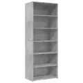 Buffet haut gris béton 70x41x185 cm bois d'ingénierie