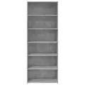 Buffet haut gris béton 70x41x185 cm bois d'ingénierie
