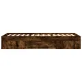 Cadre de lit sans matelas chêne fumé 100x200 cm bois ingénierie