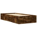 Cadre de lit sans matelas chêne fumé 100x200 cm bois ingénierie
