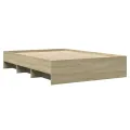 Cadre de lit sans matelas chêne sonoma 140x190 cm