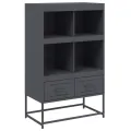 Buffet haut anthracite 68x39x111,5 cm acier