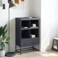 Buffet haut anthracite 68x39x111,5 cm acier