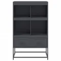 Buffet haut anthracite 68x39x111,5 cm acier