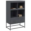 Buffet haut anthracite 68x39x111,5 cm acier