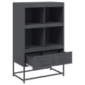 Buffet haut anthracite 68x39x111,5 cm acier