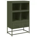 Buffet haut vert olive 68x39 x111,5 cm acier