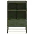 Buffet haut vert olive 68x39 x111,5 cm acier