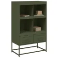 Buffet haut vert olive 68x39 x111,5 cm acier