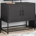 Meuble TV noir 68,5x39x60,5 cm acier
