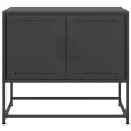 Meuble TV noir 68,5x39x60,5 cm acier
