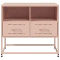 Meuble TV rose 68x39x60,5 cm acier