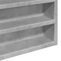 Armoire à vitrine gris béton 100x8,5x50 cm bois d'ingénierie