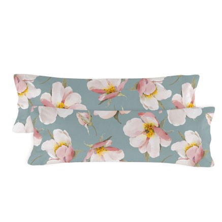 Pillowcase HappyFriday Spring Blossom Multicolour 45 x 110 cm (2 Units