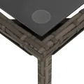 Salon de jardin avec coussins 3 pcs gris résine tressée
