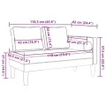 Chaise longue avec coussins jaune velours