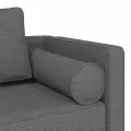 Chaise longue avec coussins gris foncé tissu