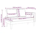 Chaise longue avec coussins gris foncé tissu